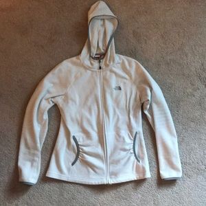 White north face fleece jacket